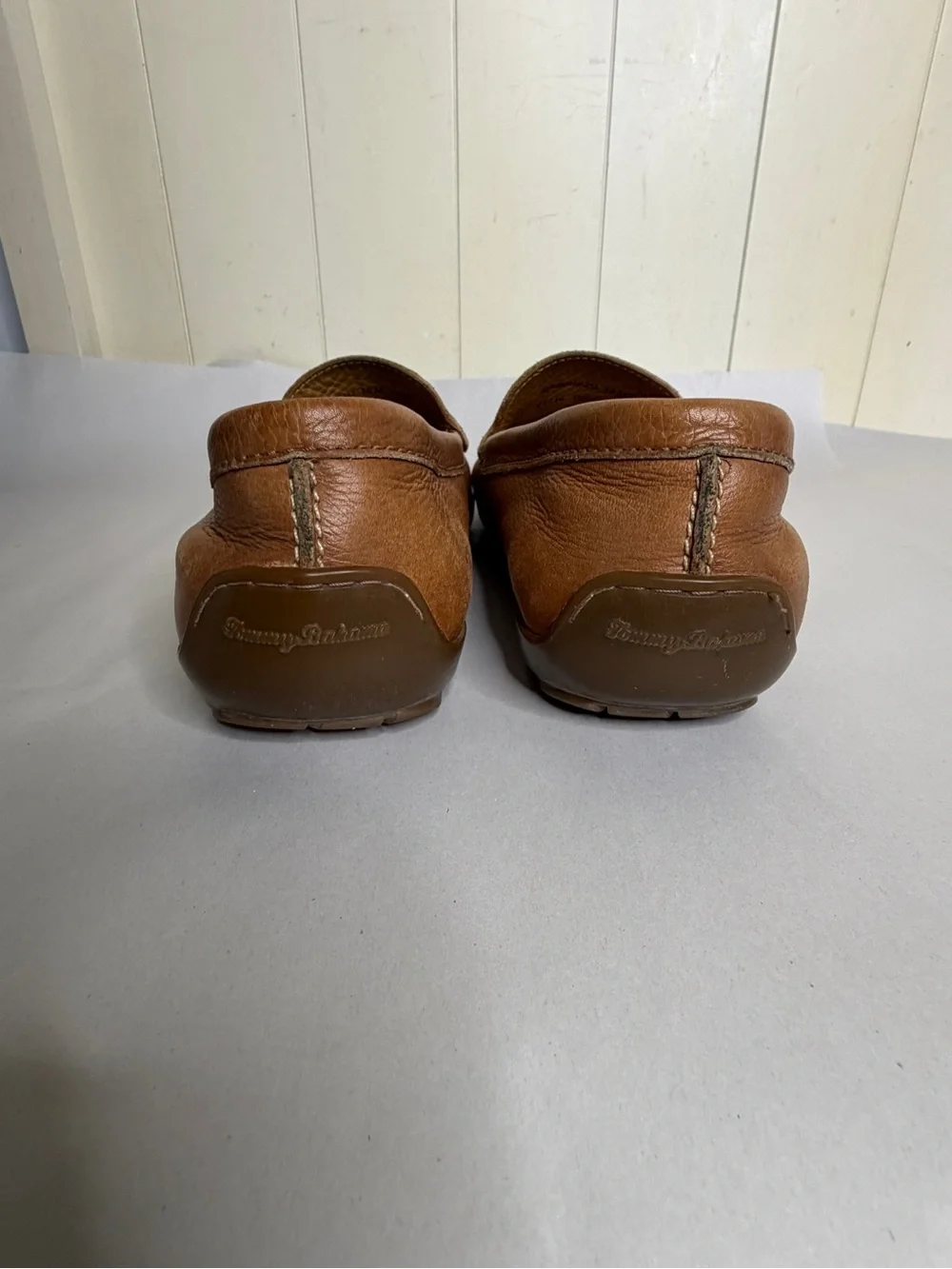 Tommy Bahama Orion Venetian Shoes  Brown Leather Slip On Loafers - Size 10